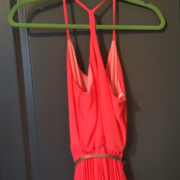 Bright orange XS high low dress - Picture 3 of 4